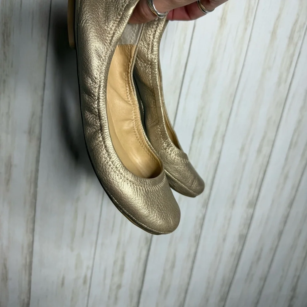Lucky Brand Gold Ballet Flats 6